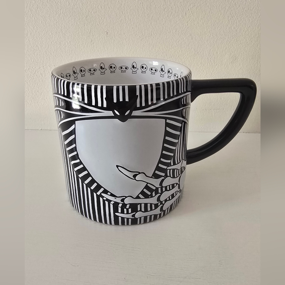 Disney Parks Jack Skellington Striped Mug — Nightmare Before Christmas